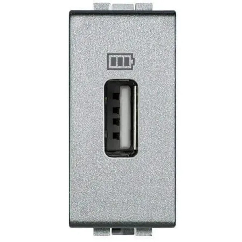 Tomada Módulo Carregador 1 USB A Linha LivingLight Anthrazit L4191A