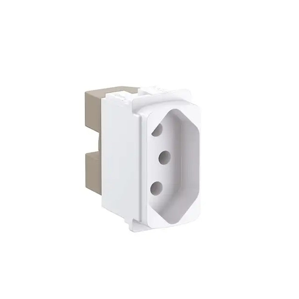 Tomada Modular 2 Polos e Terra 10A Zeffia Branco 680160