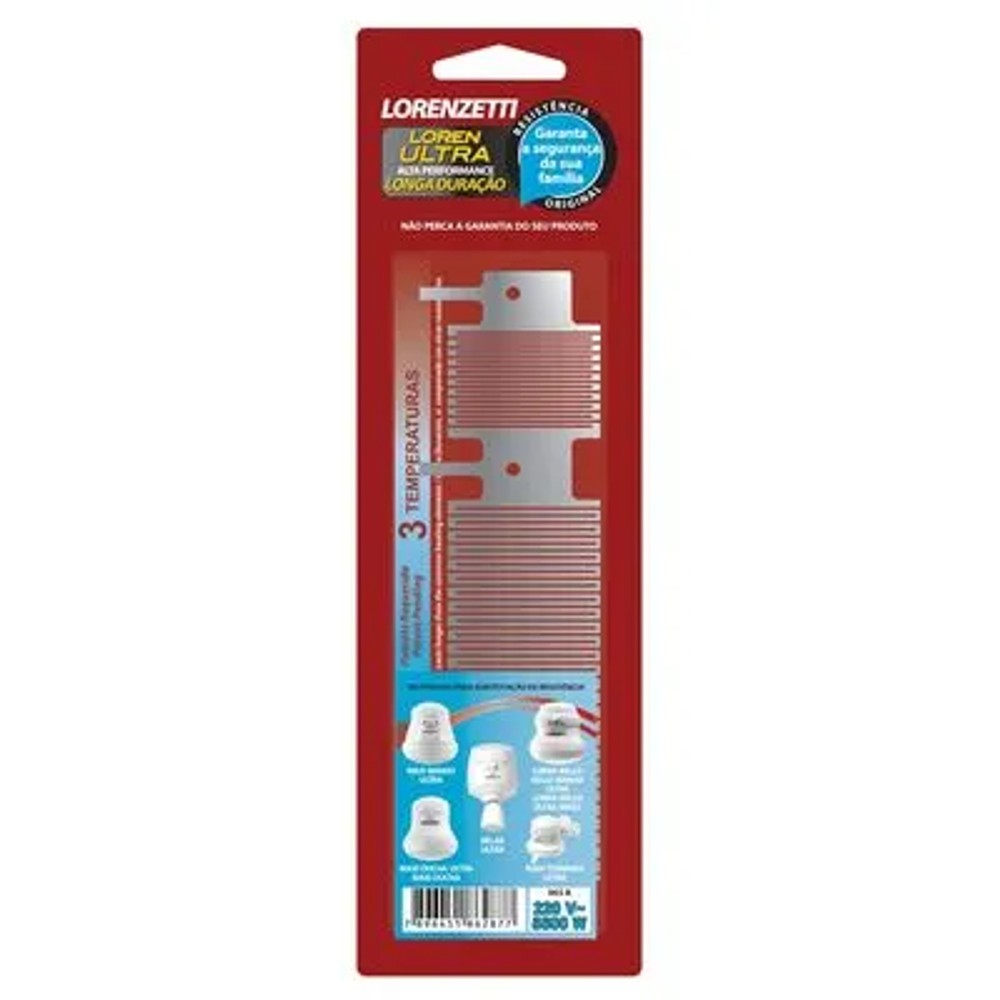 RESISTÊNCIA DUCHA 3 TEMPERATURAS LOREN ULTRA 220V 5500W LORENZETTI