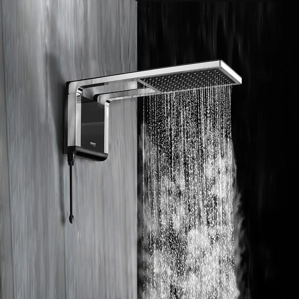 CHUVEIRO ACQUA STORM PRETO/CROMADO 127V 5500W LORENZETTI