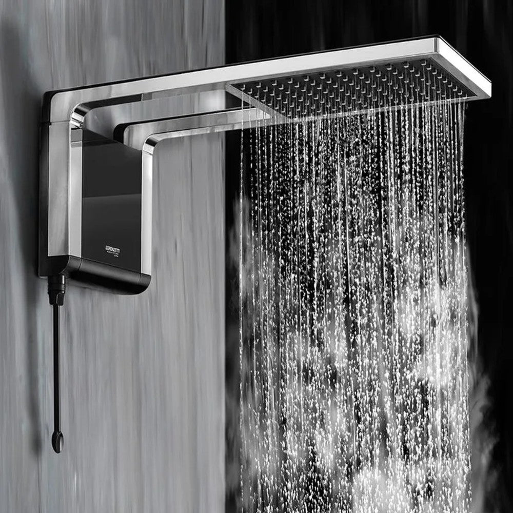 CHUVEIRO ACQUA STORM PRETO/CROMADO 220V 7800W LORENZETTI