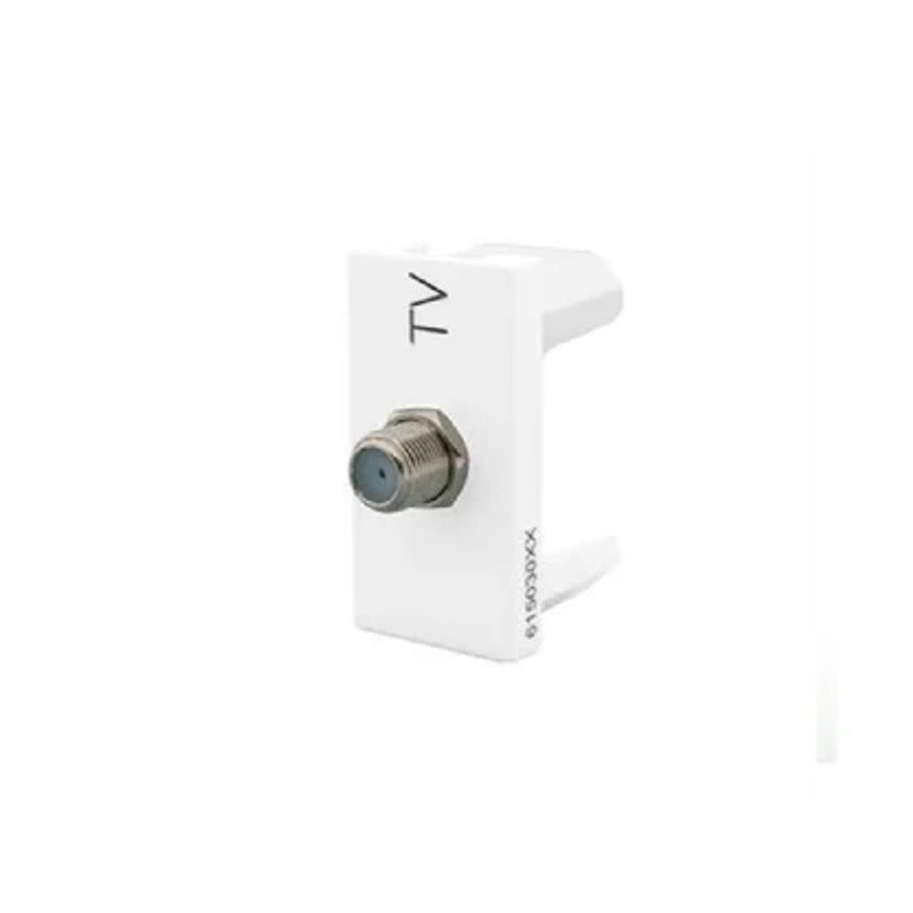 Tomada Módulo Antena TV com Adaptador Pialplus Branco