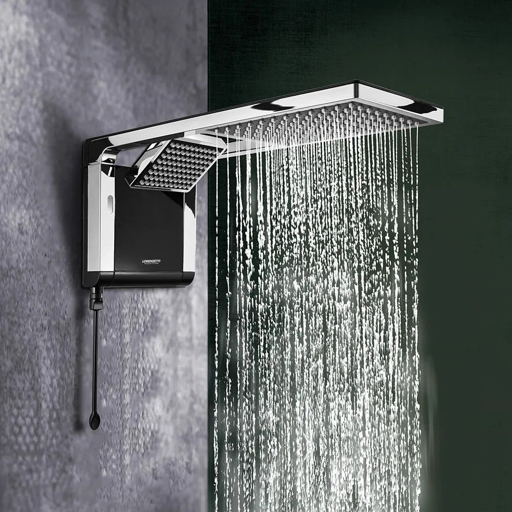 CHUVEIRO ACQUA DUO FLEX PRETO/CROMADO 127V 5500W LORENZETTI