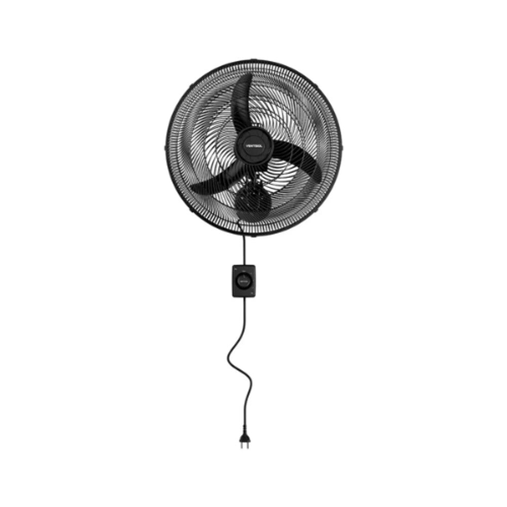 VENTILADOR DE PAREDE VENTISOL 50CM 3 PÁS PRETO BIVOLT