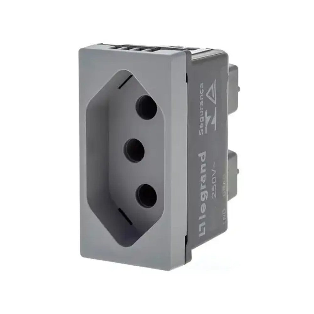 Tomada Módulo 2P T 20A Cinza 615060CZ Plus Legrand