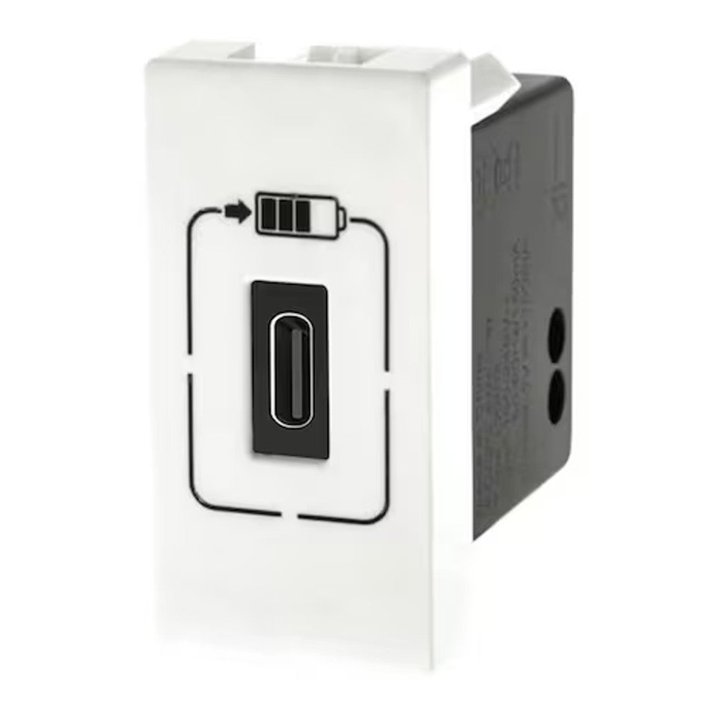 Tomada Modular com USB 1500mA Branco Zeffia