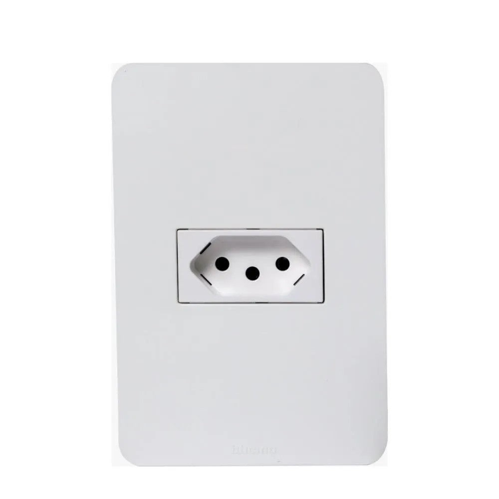 Tomada 2 Polos e Terra 20A Branco com Placa JW4166CJ Matix Go