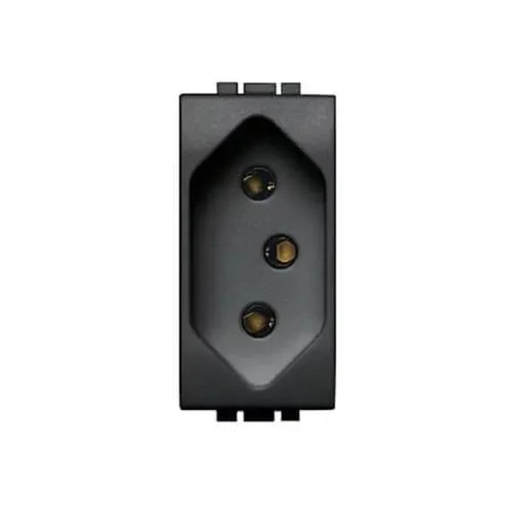 Tomada 2 Polos e Terra 20A BTicino Axolute Preto Legrand