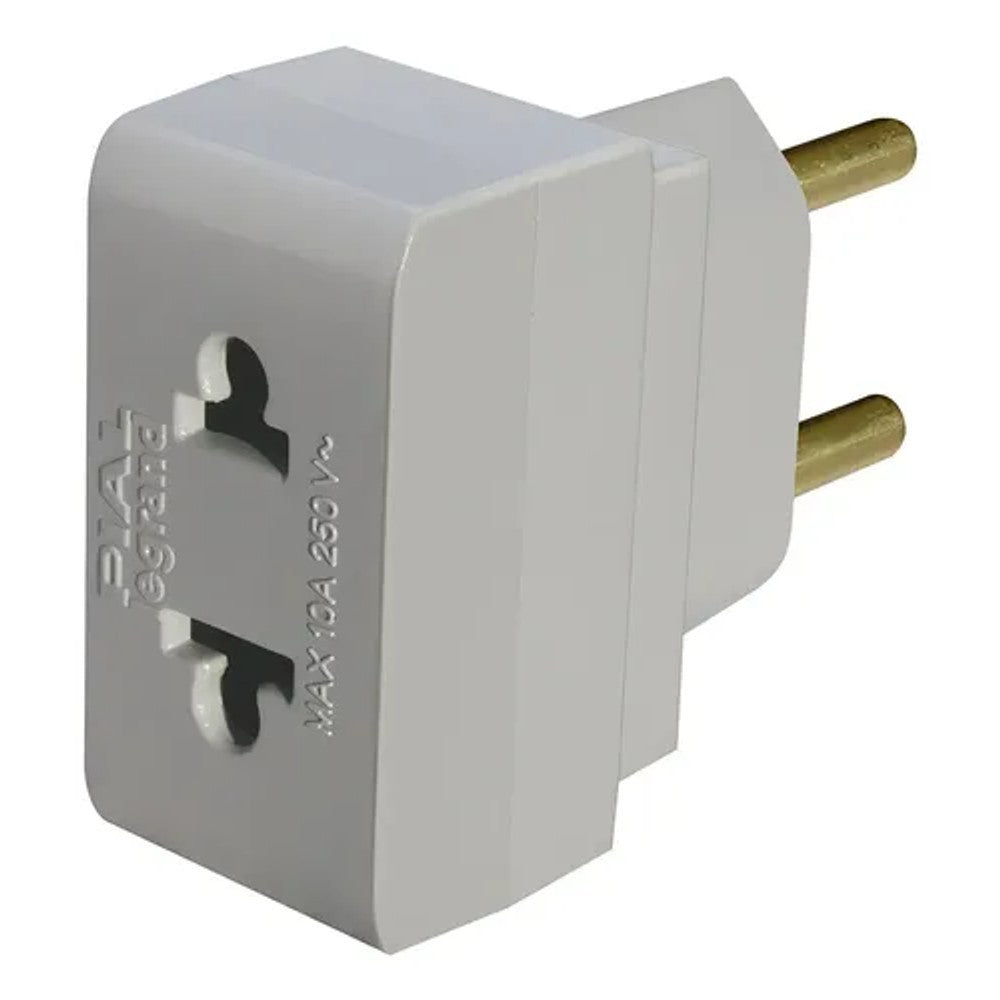Plug Adaptador 2P T Padrão Novo 10A Cinza Pial GL