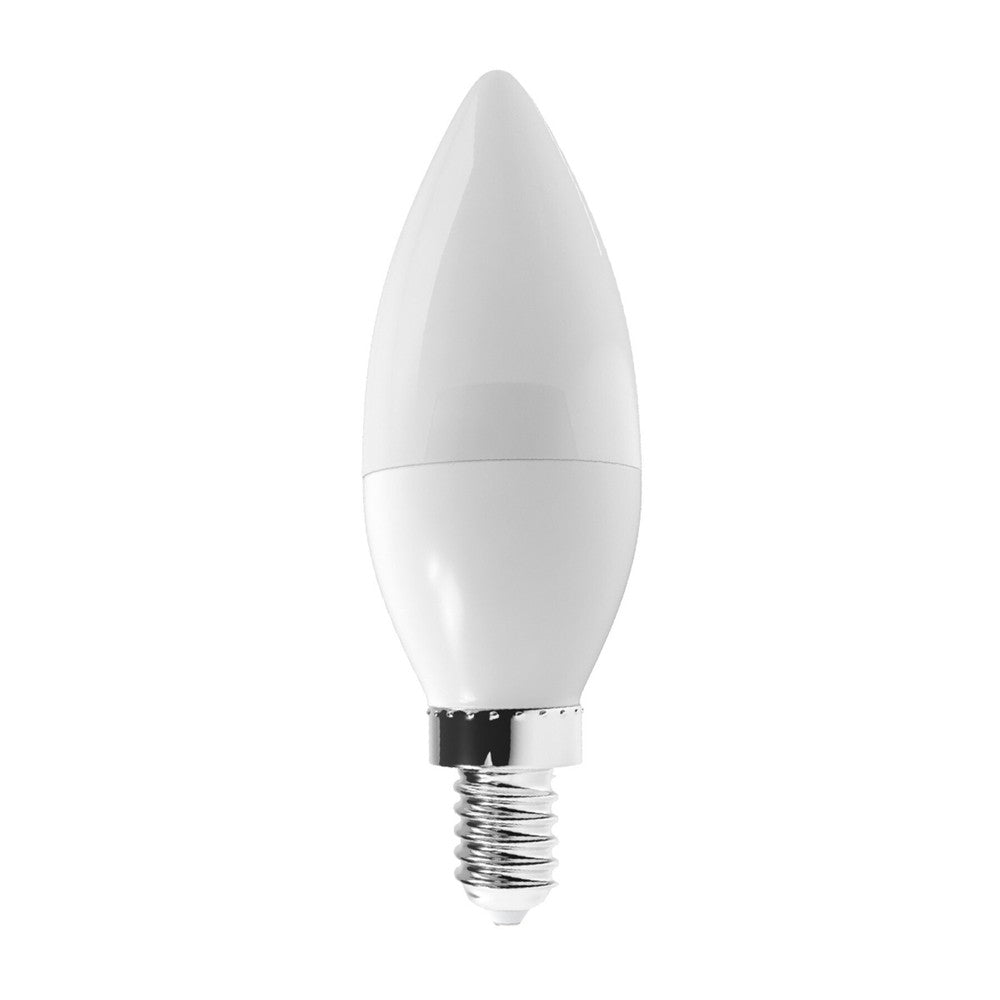 LAMPADA DE VELA LEITOSA 4,5W 6000K E14 LUMINATTI BIVOLT
