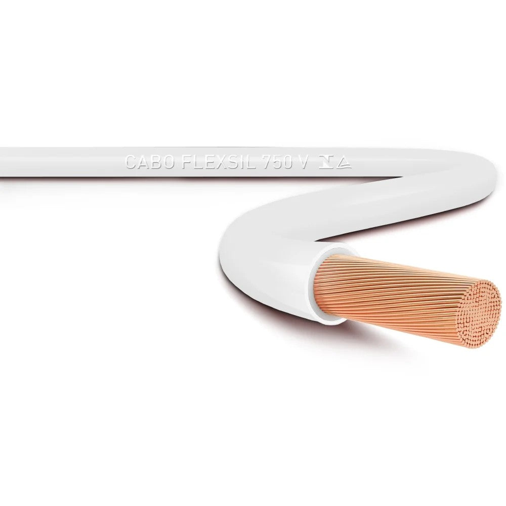 Cabo Flexível Atox 750V 4,0mm Branco com 100 Metros