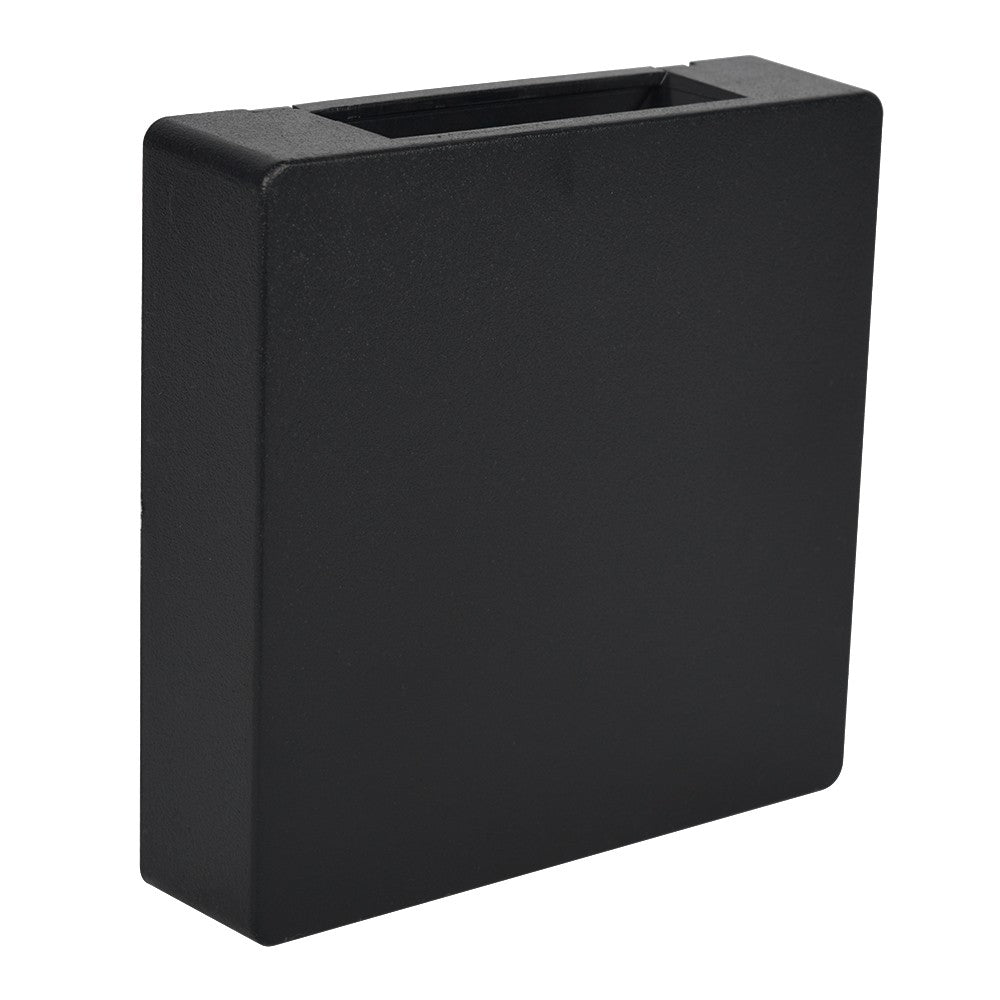 Arandela Blumenau Clean Quadrada 2 Fachos 3W Preto