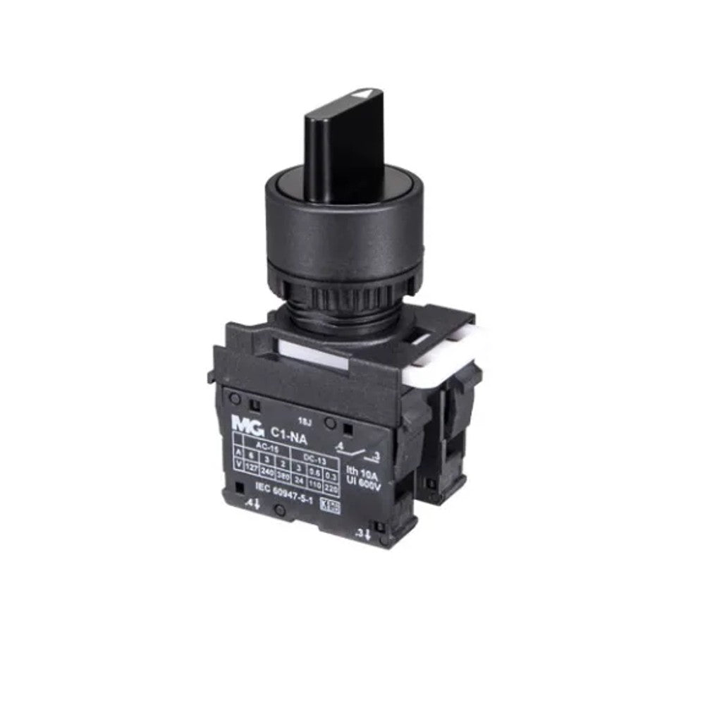 Botão Comutador Metálico 3 Posições 2NA 19112 Margirius