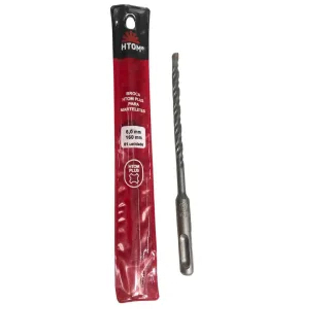 Broca SDS Para Martelete 6mm x 100mm x 160mm HTOM