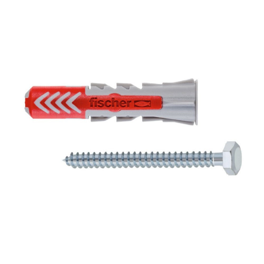 Bucha Nylon DuoPower 10x50 Cartela 4 Peças Parafuso Sextavado