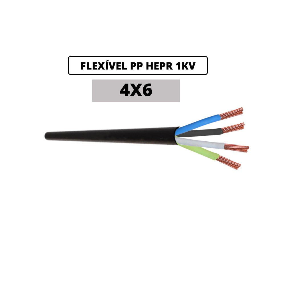 CABO HEPR FLEXIVEL 4X 6,0MM 1000V DIVIDIDO