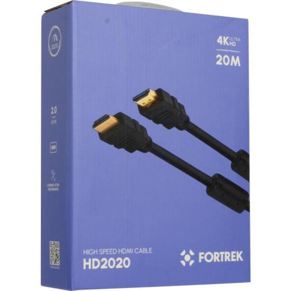 Cabo HDMI Com 20m 2.0 4K HD2020 Fortrek