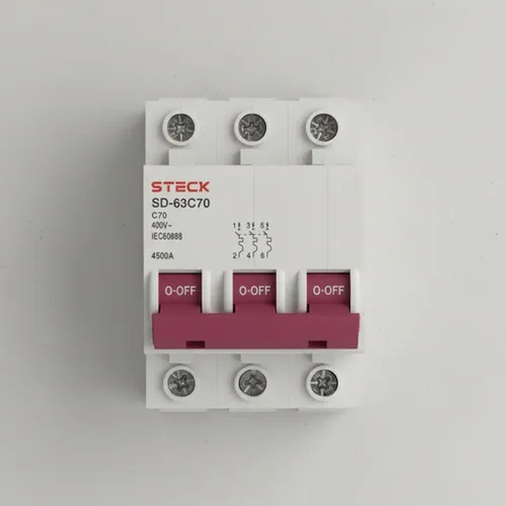 Disjuntor Tripolar 70A 4,5KA SD63C70 Steck