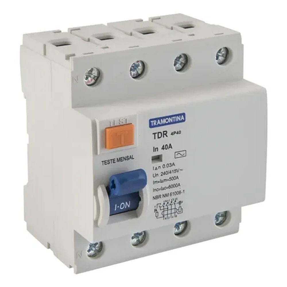 Dispositivo Diferencial Residual 4 Polos 30mA 40A Tramontina