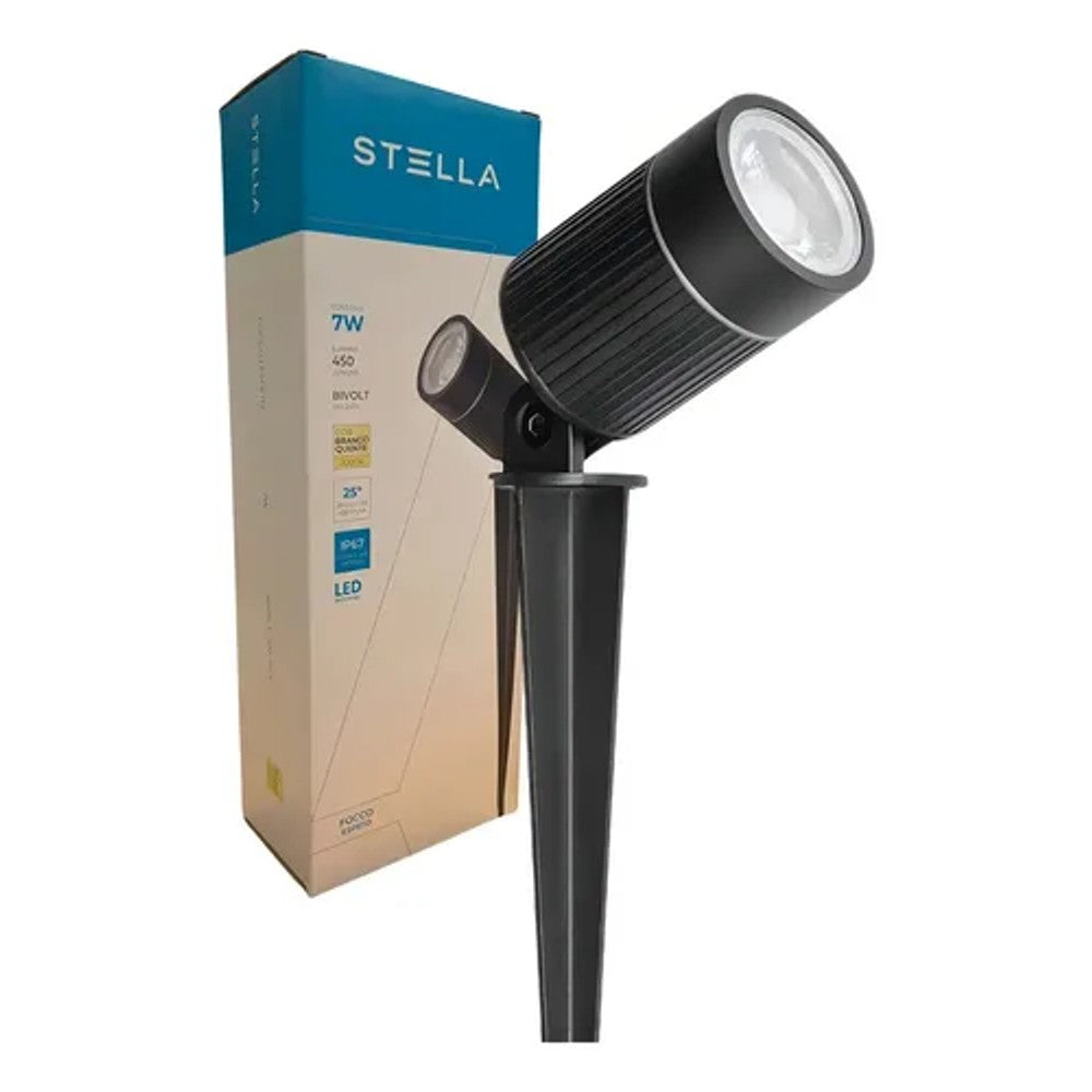 Espeto LED Stella 7W 3000K Iluminação Jardim Azul IP65