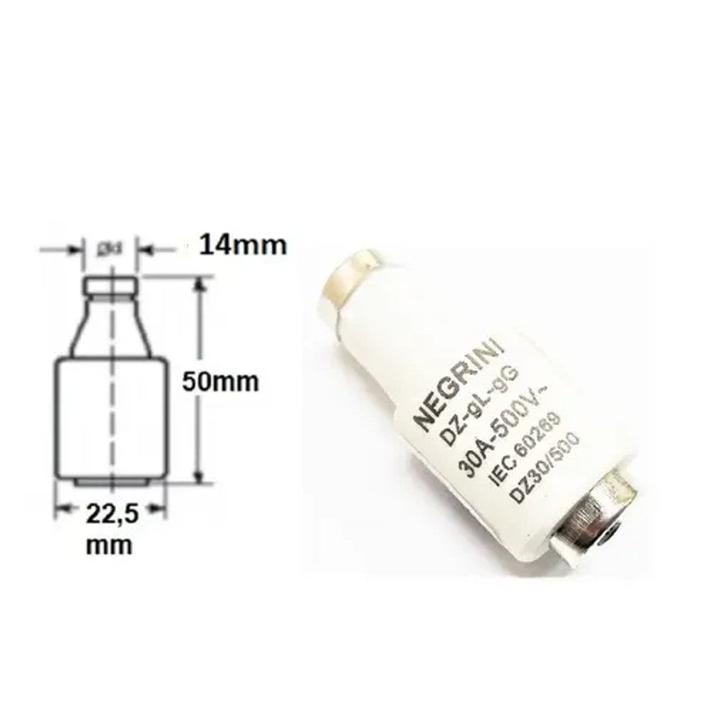 Fusível DZ Retardado 30A 500V