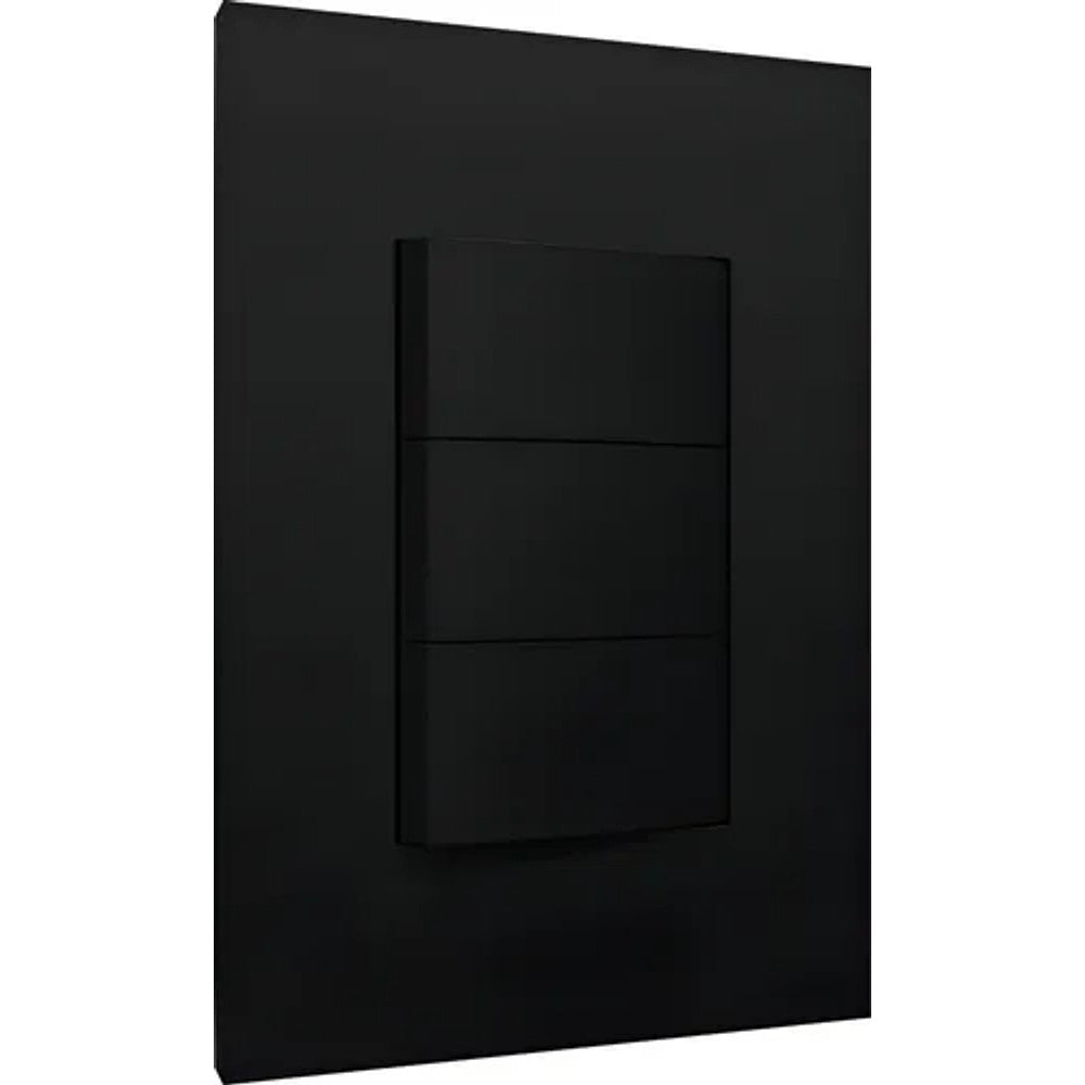 Interruptor 3 Simples para Condutor Preto Blux 15944