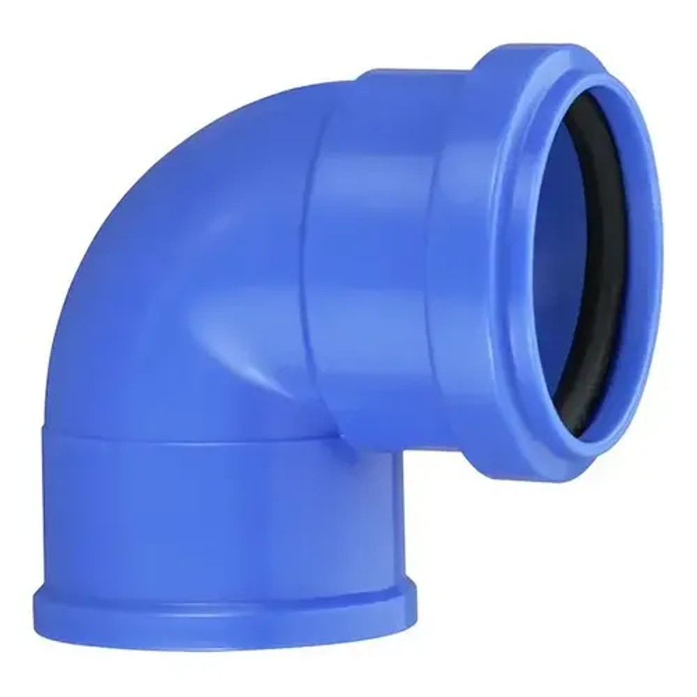 Joelho Azul 90 Graus 38x40mm com Anel Krona