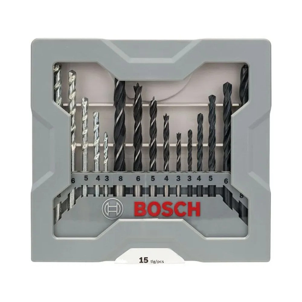 Jogo de Brocas Bosch X-Line 15 Peças para Concreto Metal e Madeira