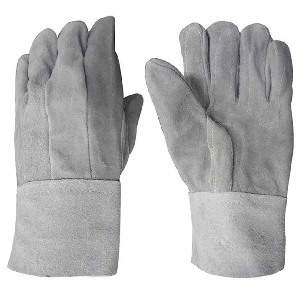 Luva de Proteção de Raspa Reforçada Punho 7cm Plastcor