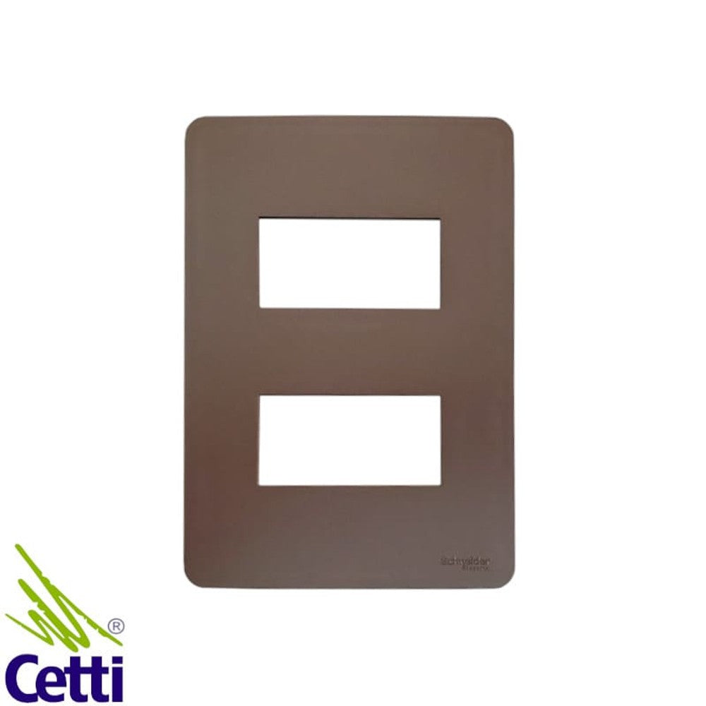 Placa 2x4 2 Postos Brown Schneider Orion S730121264