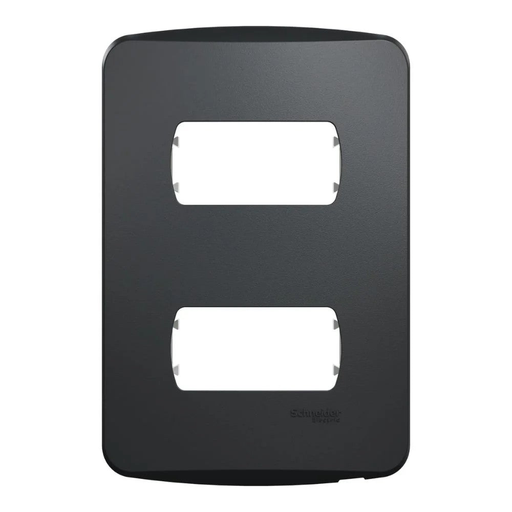 Placa 2x4 2 Postos com Suporte Grafite Miluz 77121 Schneider