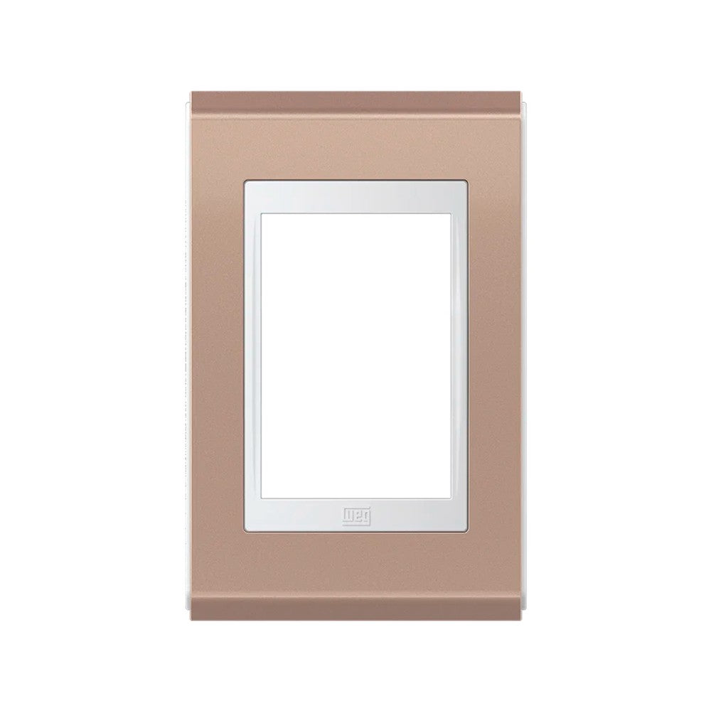 Placa 2x4 3 Postos Branco e Rose Concept WEG