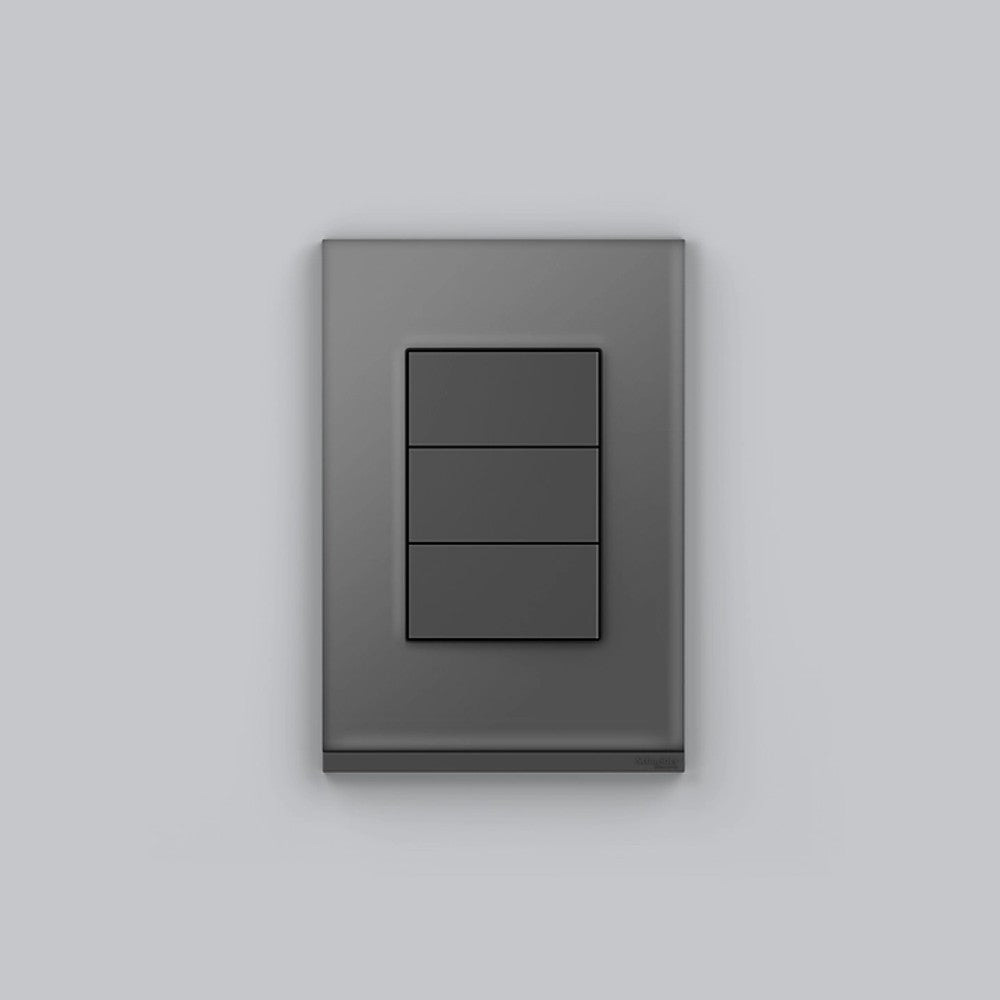 Placa 2x4 3 Postos Graphite Dark Orion S73410381H9