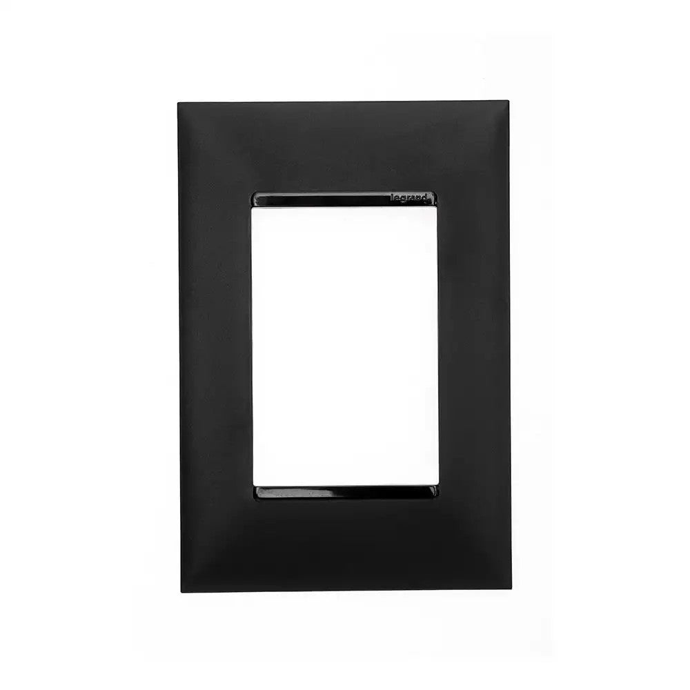 Placa 2x4 3P Preto 618503PT Plus+ Legrand