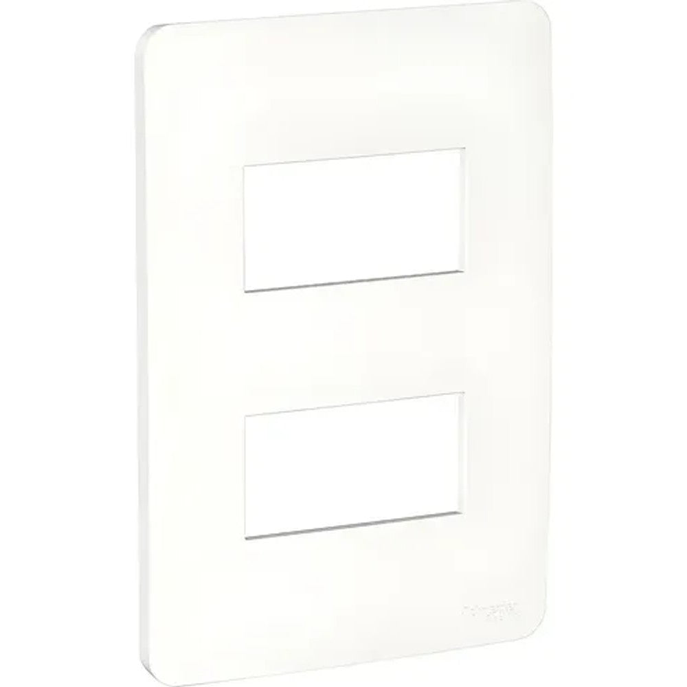 Placa 2x4 para 2 Postos Separados Branca Orion Schneider S730121004