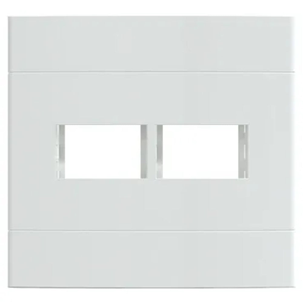Placa 4x4 2 Postos Separados Branco Brilhante S421420 Lunare Up