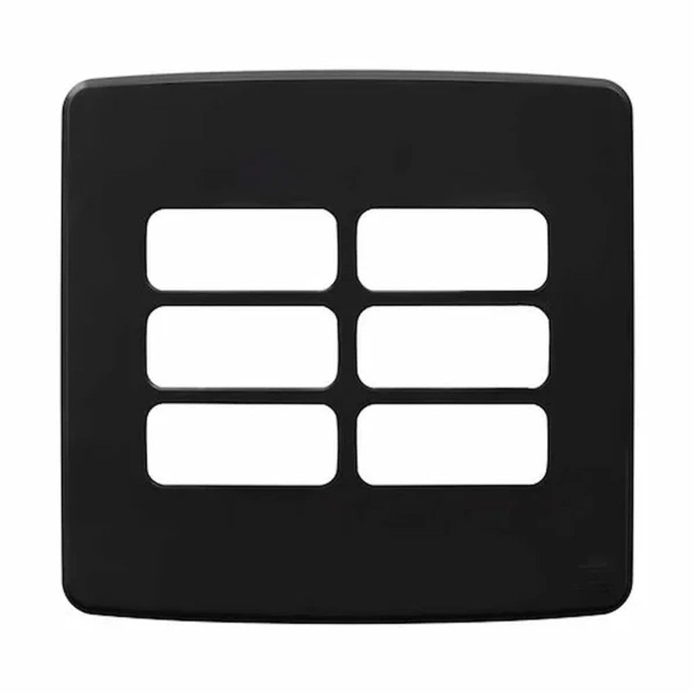 Placa 4x4 6 Postos Preto Style WEG