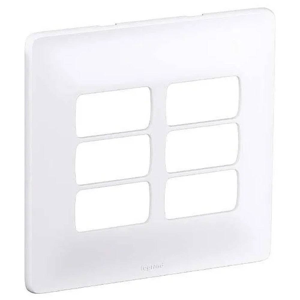 Placa 4x4 6P Branco M9P6 Thesi Legrand
