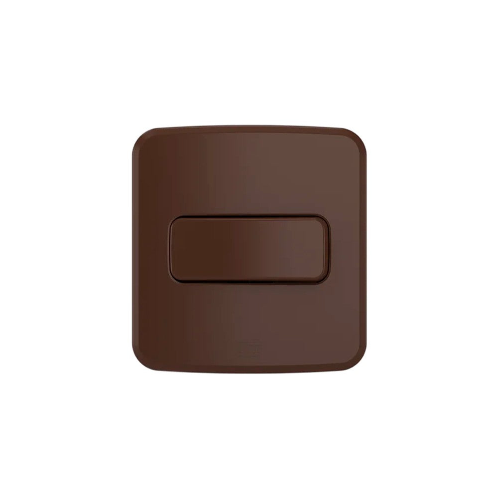 Placa para Móveis Quadrada 1 Posto Marrom Composé WEG