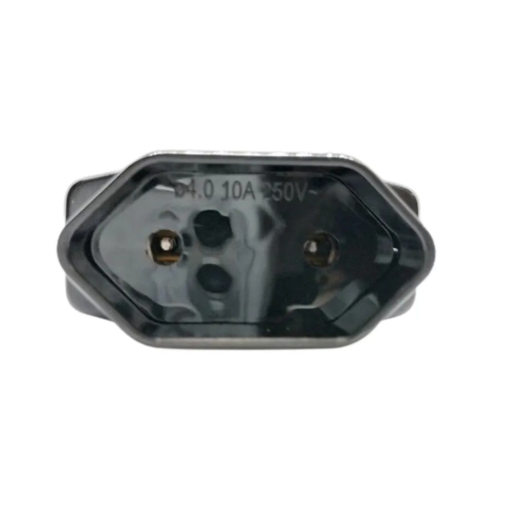 Plug Fêmea 2 Polos 10A 180º 250V Preto 826 WEG