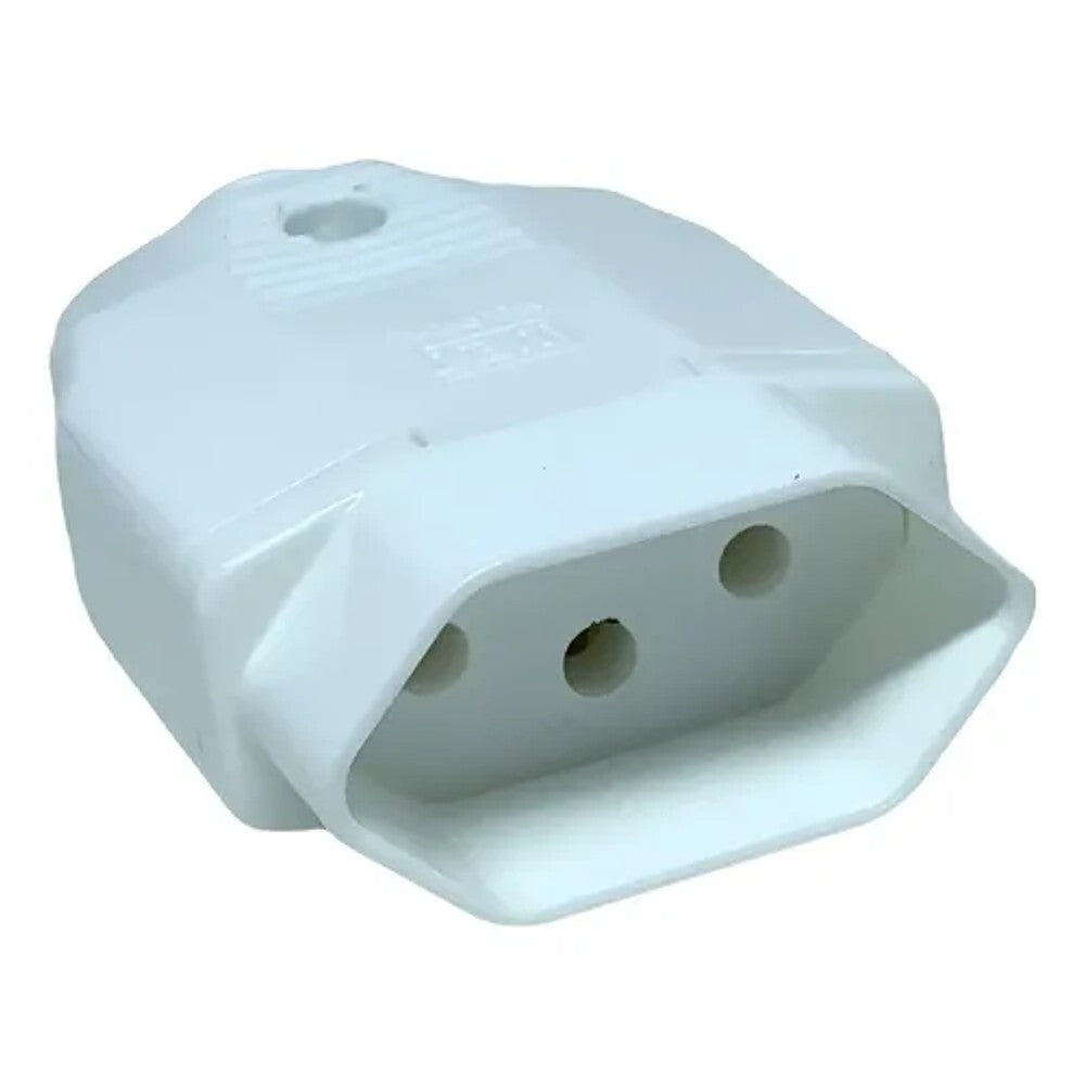Plug Fêmea 2P T 20A 180º 250V Branco 940 WEG