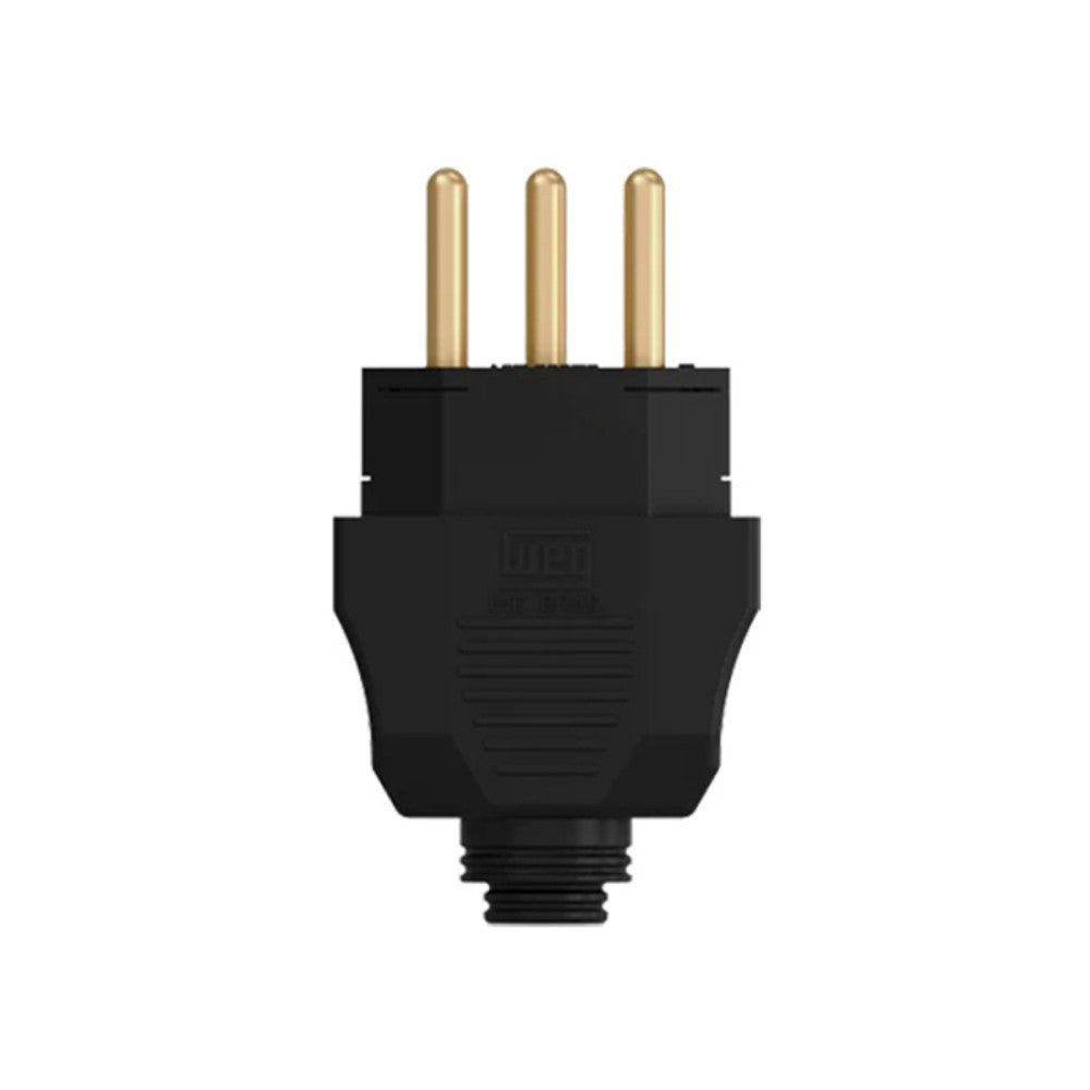 Plug Macho 2P T 20A 180º 250V Preto 611 WEG