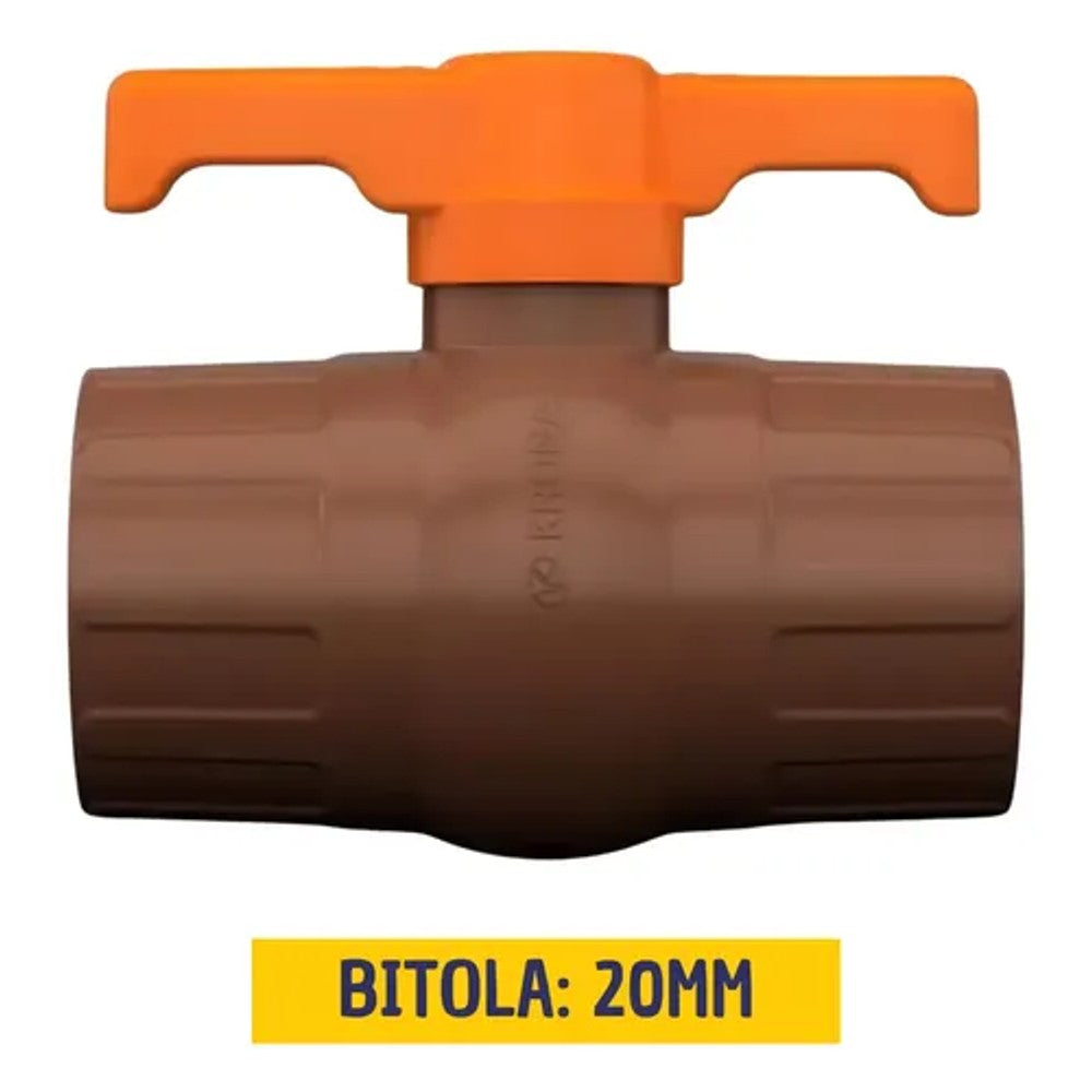 Registro Compacto Esférico Soldável 20mm Krona