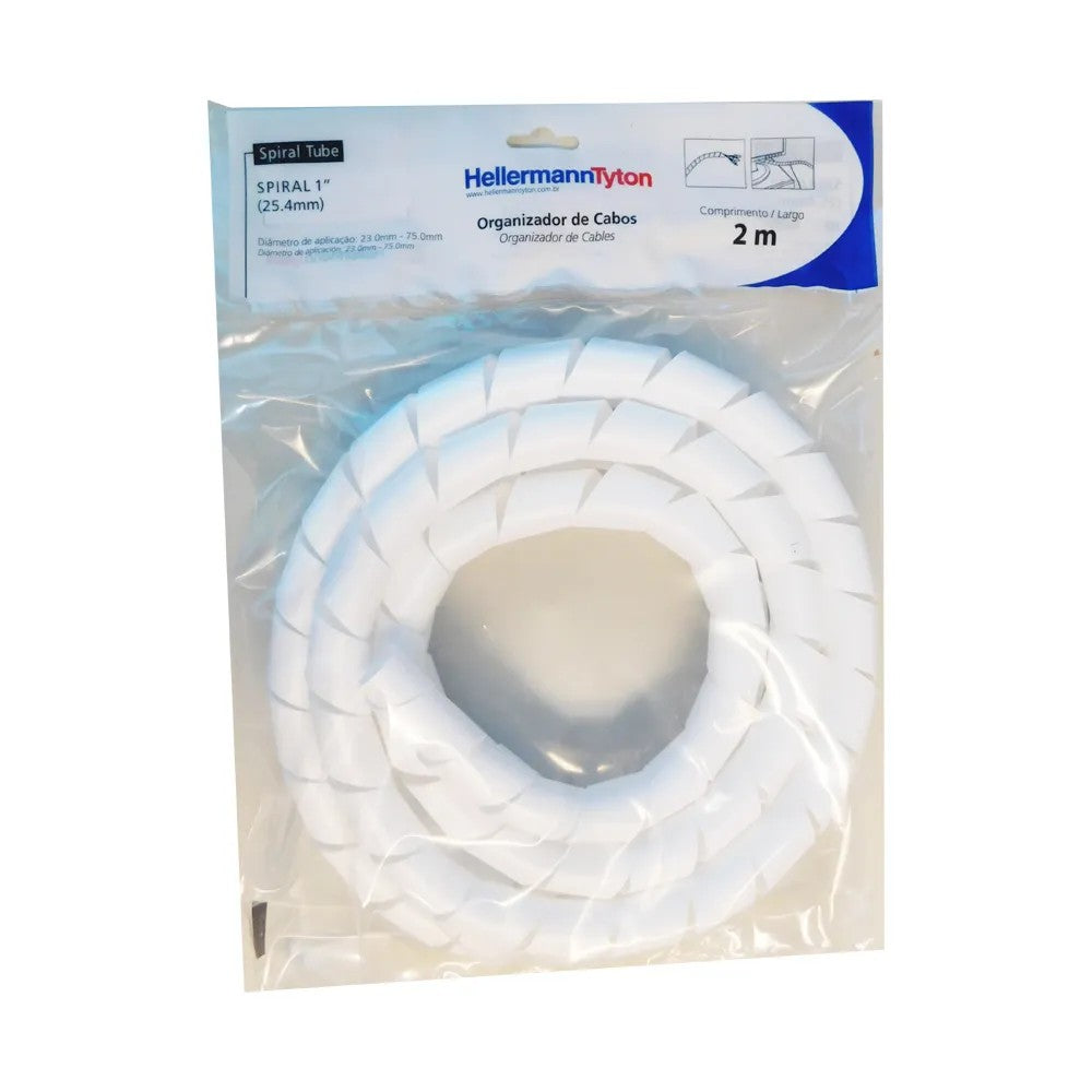 SPIRAL TUBE 1" Branco 2m HELLERMANN