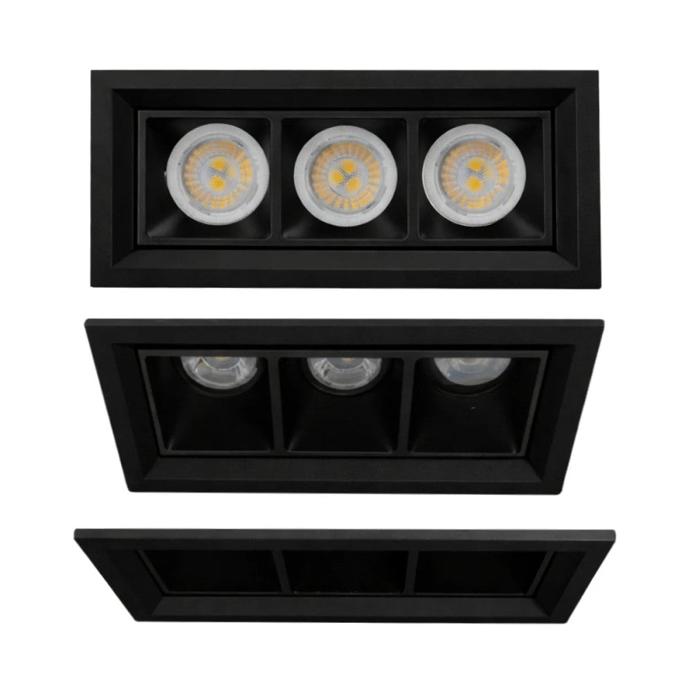 Spot New Line Articulado Pro11 3 Furos para Lâmpada MR11 Preto