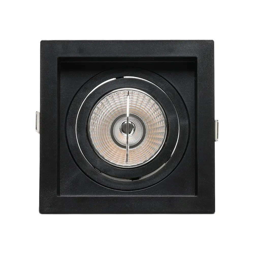 Spot de Embutir Quadrado AR70 Preto Save Energy