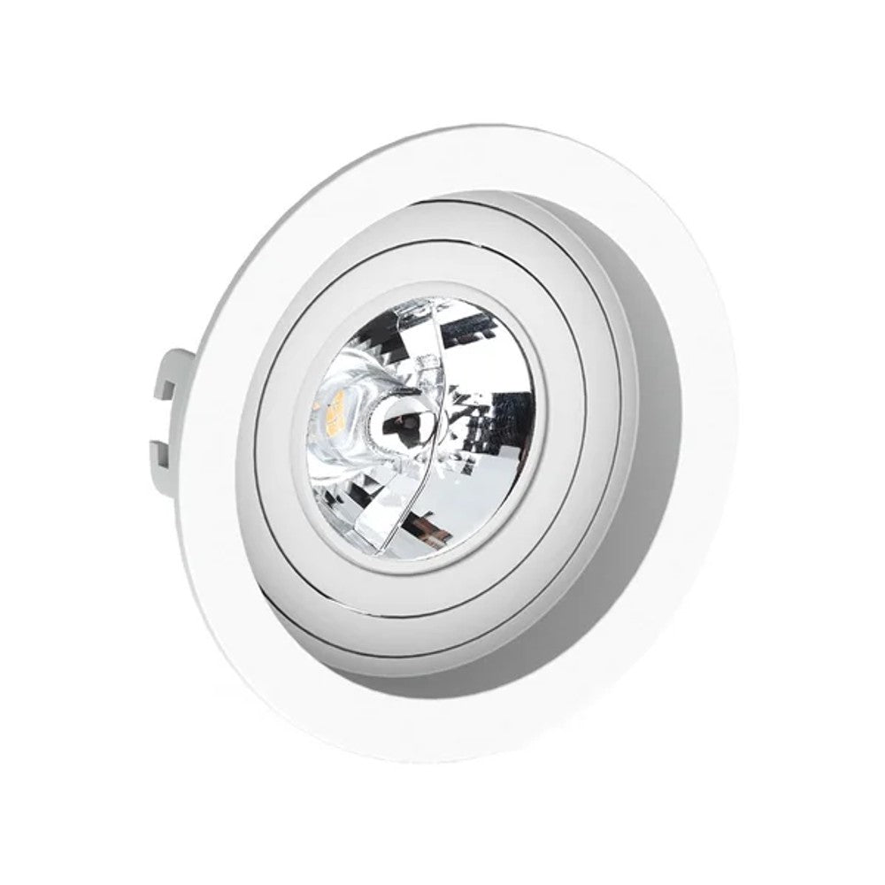 Spot de Embutir Redondo Noframe 1xAR70 Branco Moon