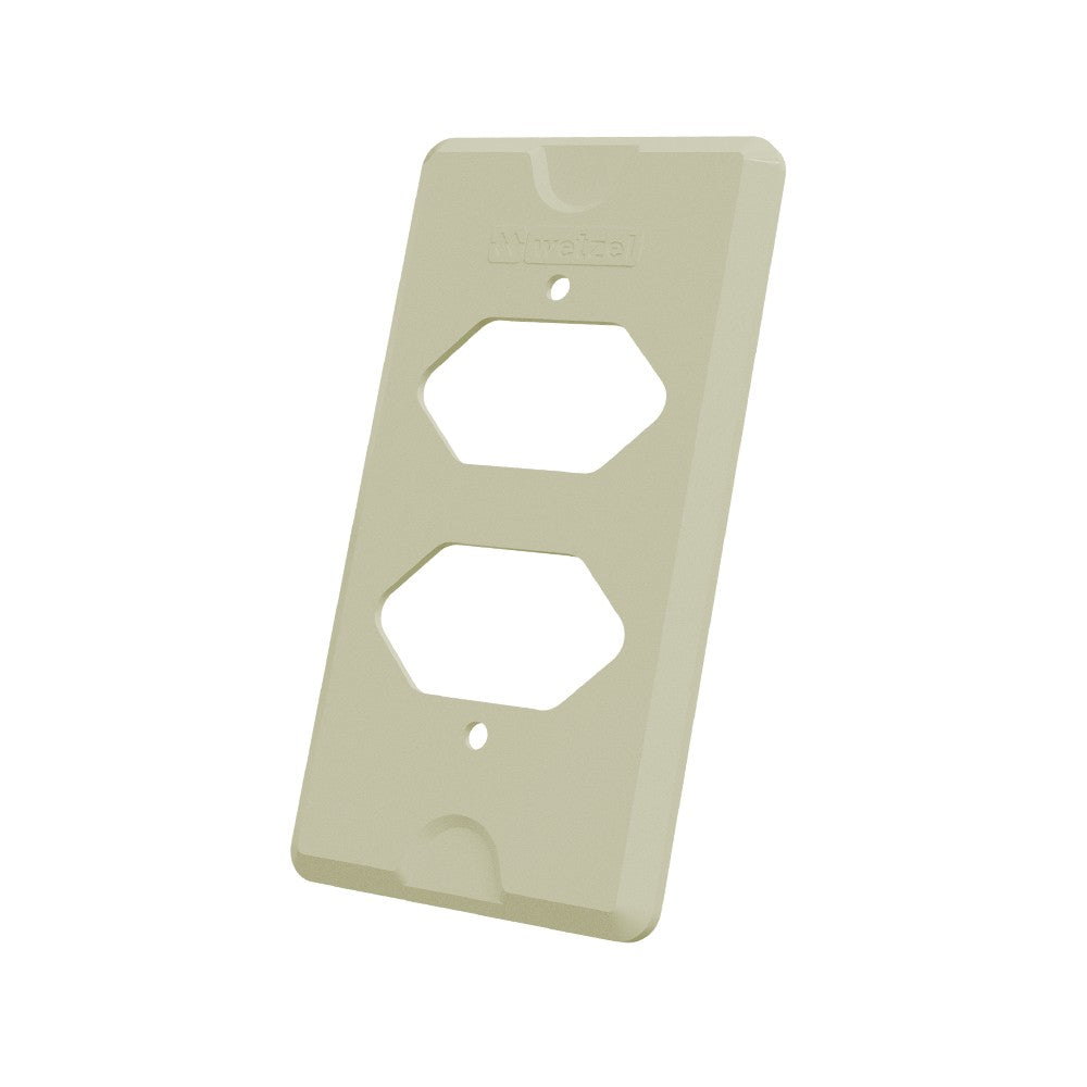Tampa para Condulete PVC Branco 1 Polegada para 2 Tomadas Hexagonal Wetzel