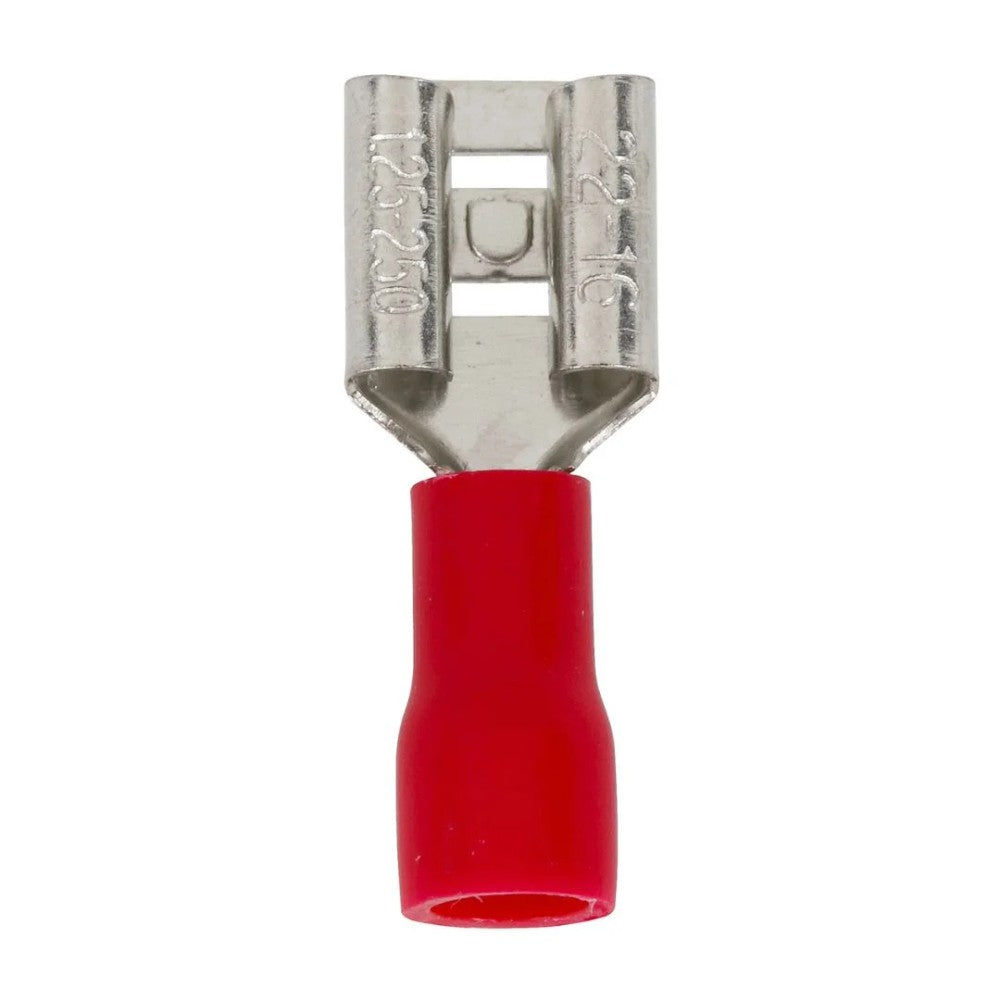 Terminal Isolado Femea 1,5mm Vermelho 100 Pecas