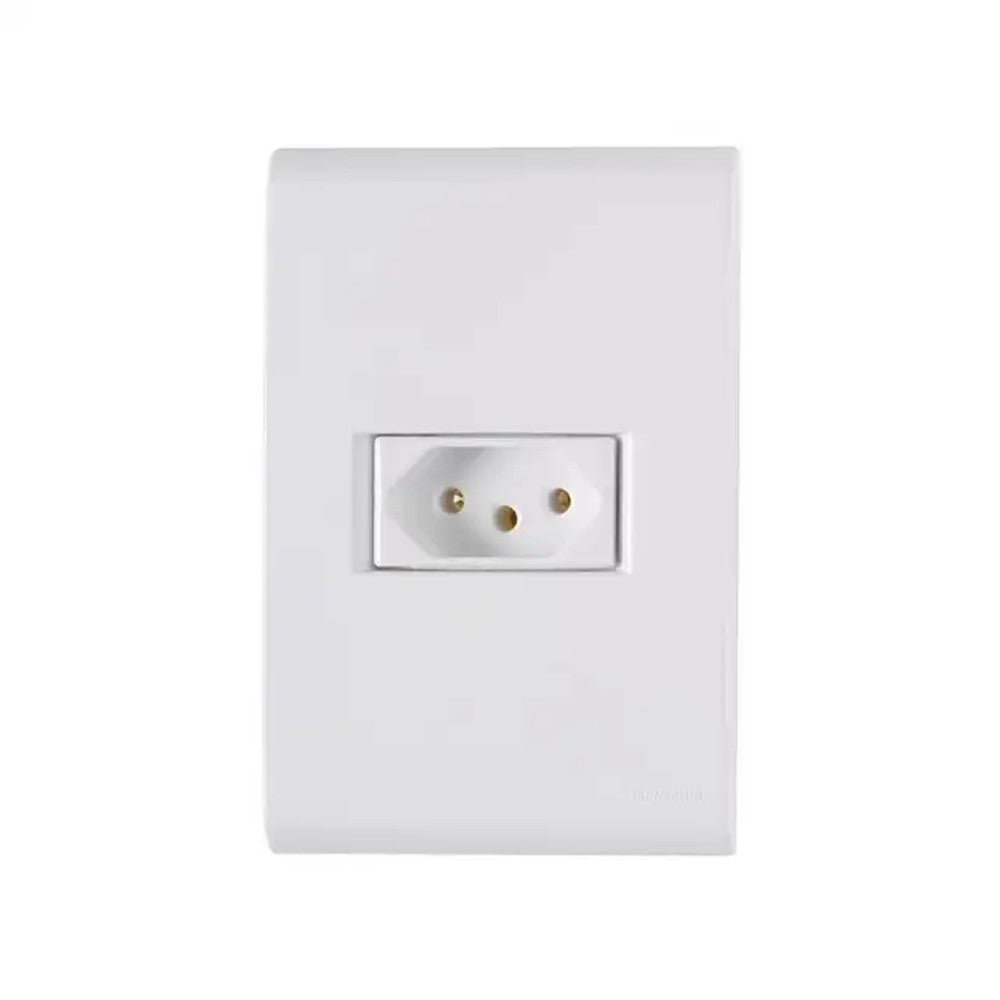 Tomada 2P T 20A com Placa Branco Liz Tramontina